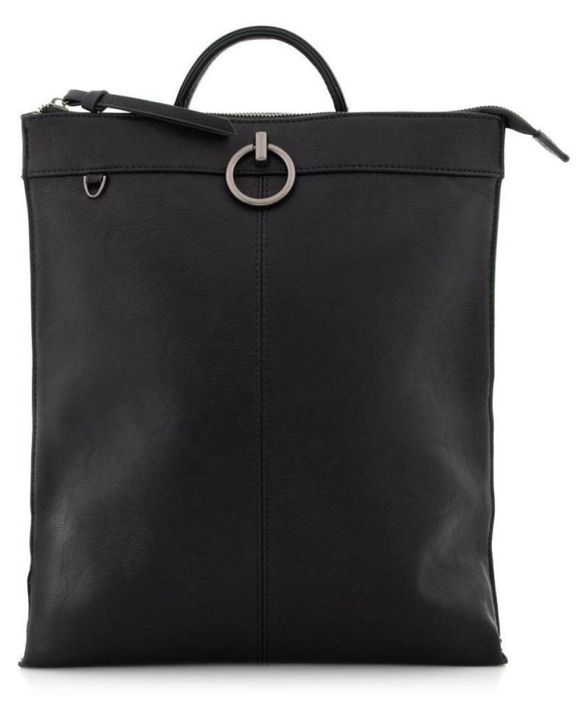 Elegante schwarze 2-in-1-Handtasche und Rucksack aus Kunstleder von Ezzio