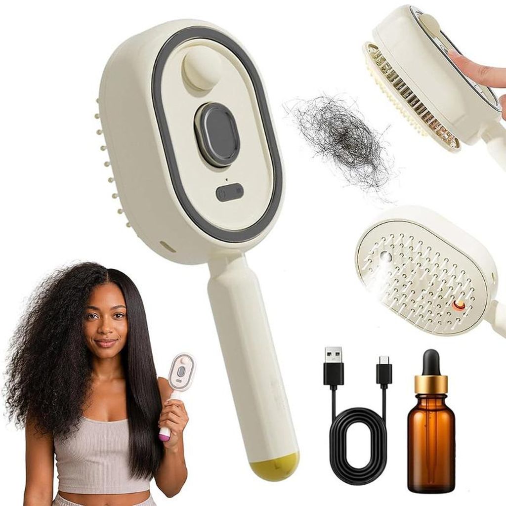 Elektrische Sprüh-Haarbürste, Dampf & Massage, Produktbild 