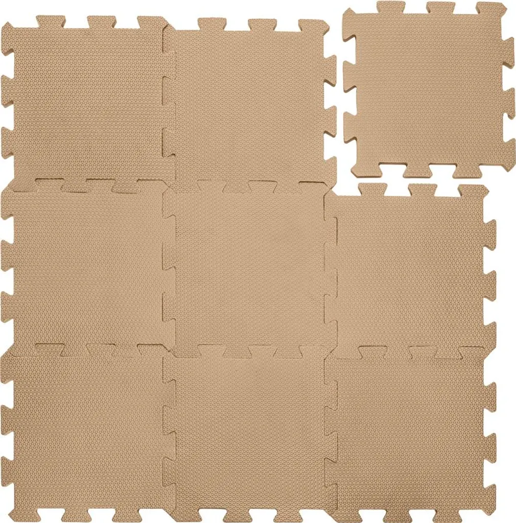 ZOPA Tapis mousse Puzzle 30x30 cm Hazel Brown - 9 dalles de jeu sol