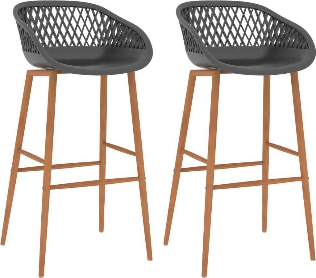 Barhocker 2 Stk. Grau