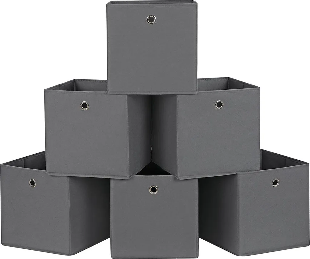 Stop au désordre avec ces 6 boîtes de rangement gris pour étagères