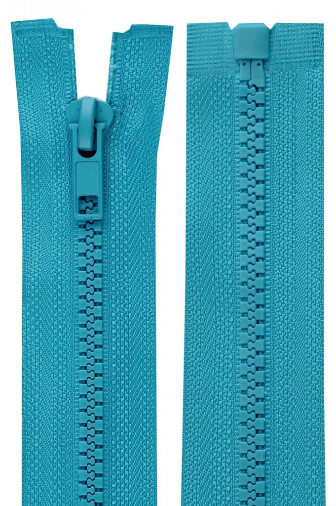 1 Reißverschluss Profil 5mm 70 cm teilbar, Autolock, türkisblau