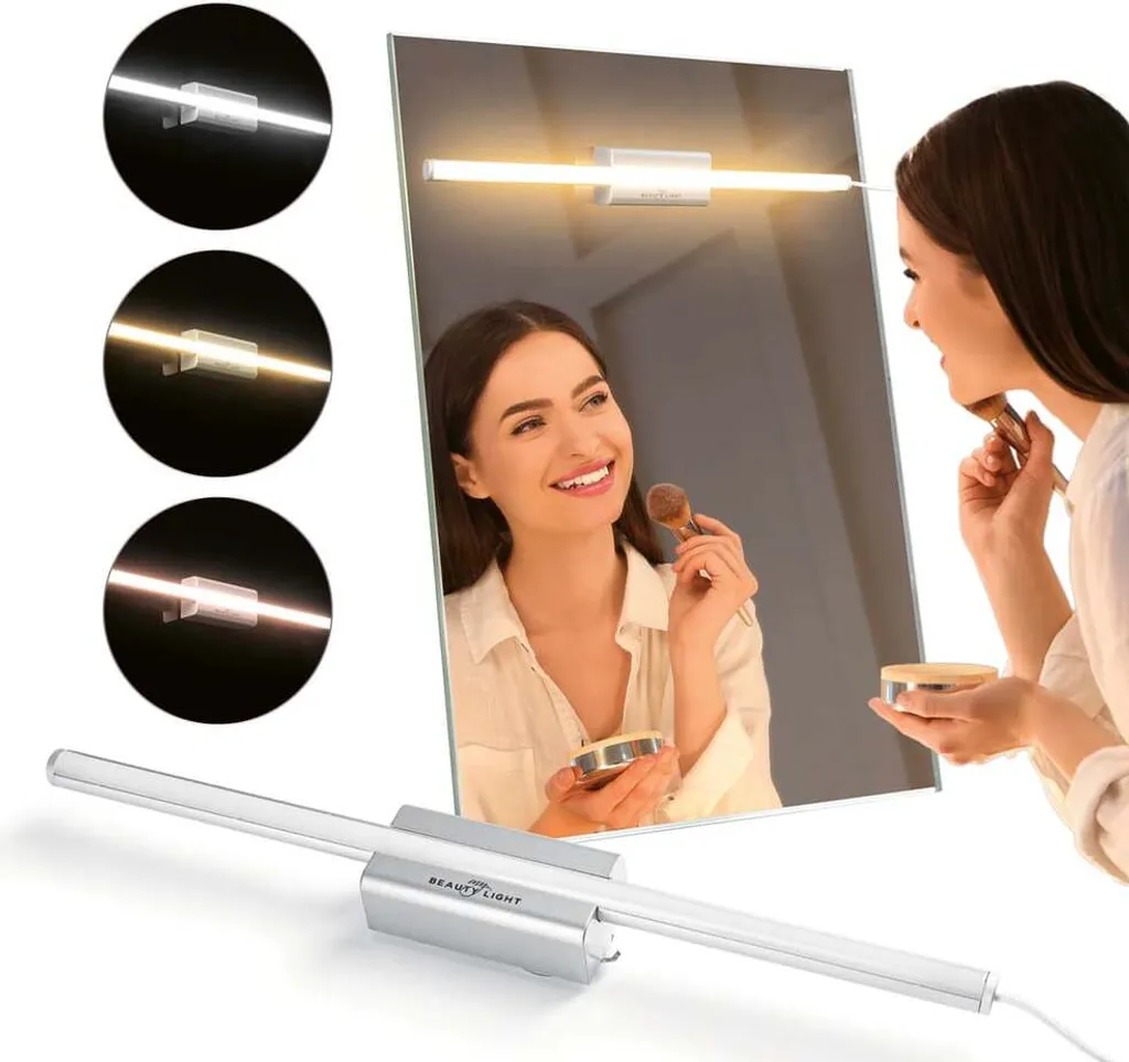 Lampe LED maquillage pour salle de bain avec simulation lumière du jour