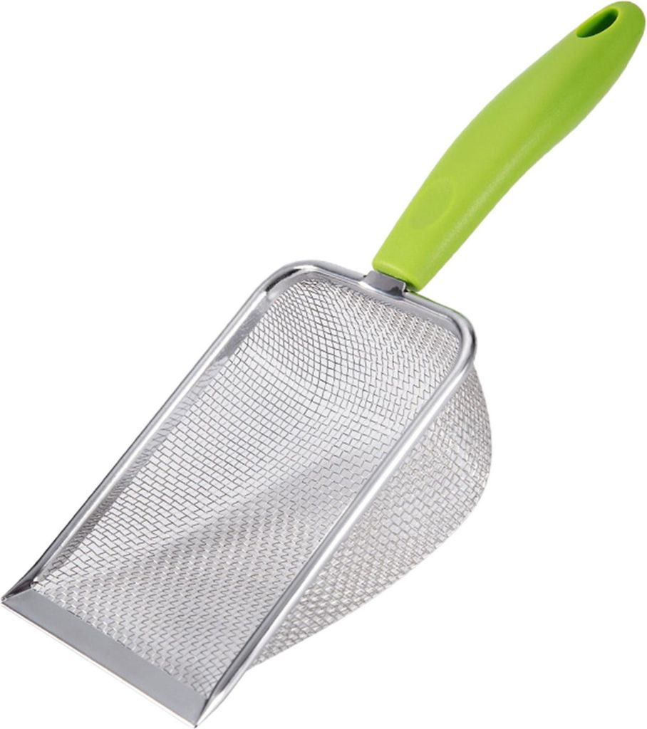 Katzenstreuschaufel, ausgehöhlt, bequemer Griff, schnelles Auslaufen, kleine Löcher, multifunktionale Schaufel, Sand-Aufhängeloch, Katzentoilett...