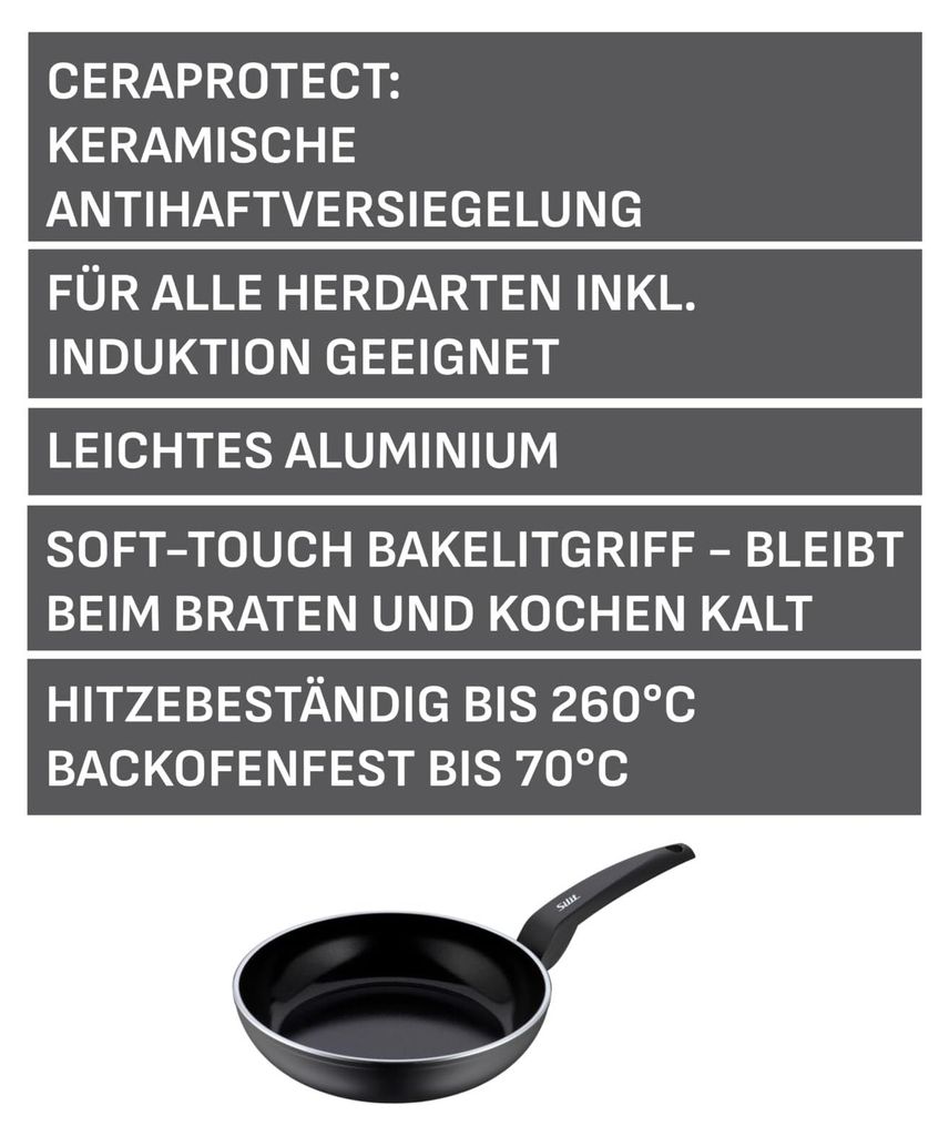 Silit Bratpfanne Messino 21.1030.0359, Aluminium, Ø 24 cm