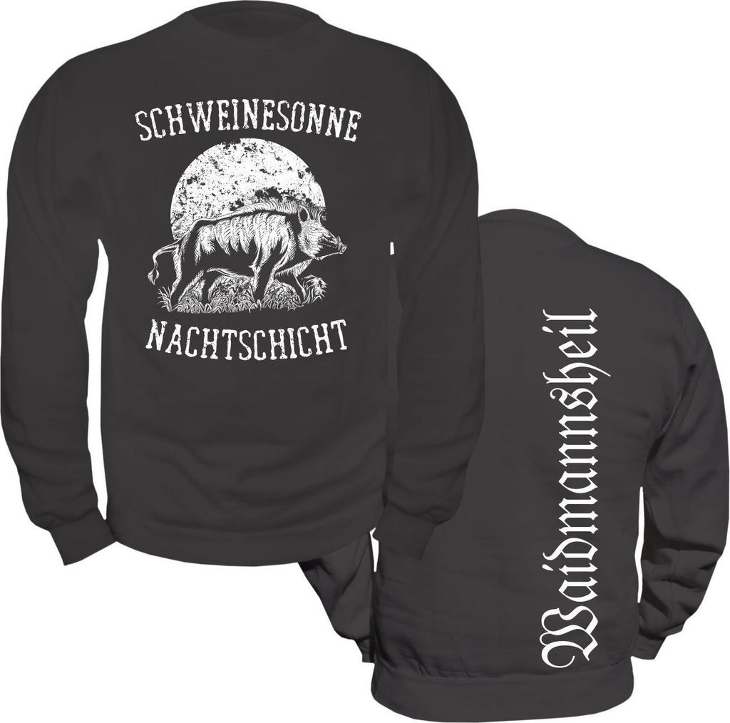 Herren Sweatshirt Schweinesonne