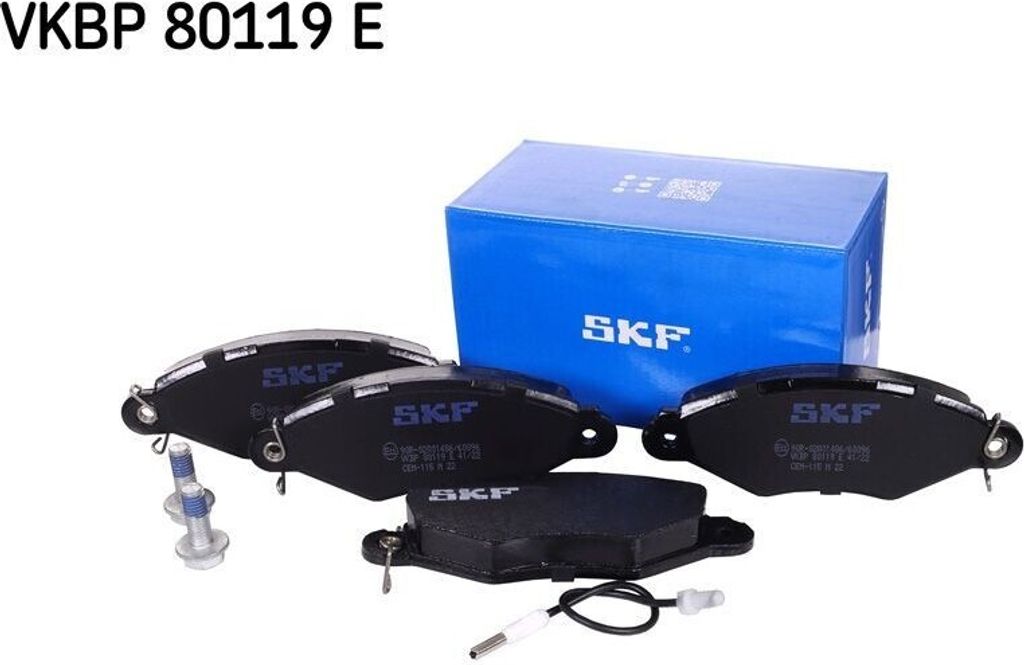 SKF VKBP80119E Bremsbelagsatz, Scheibenbremse OE 4106000QAF kompatibel mit Kubistar, Kangoo