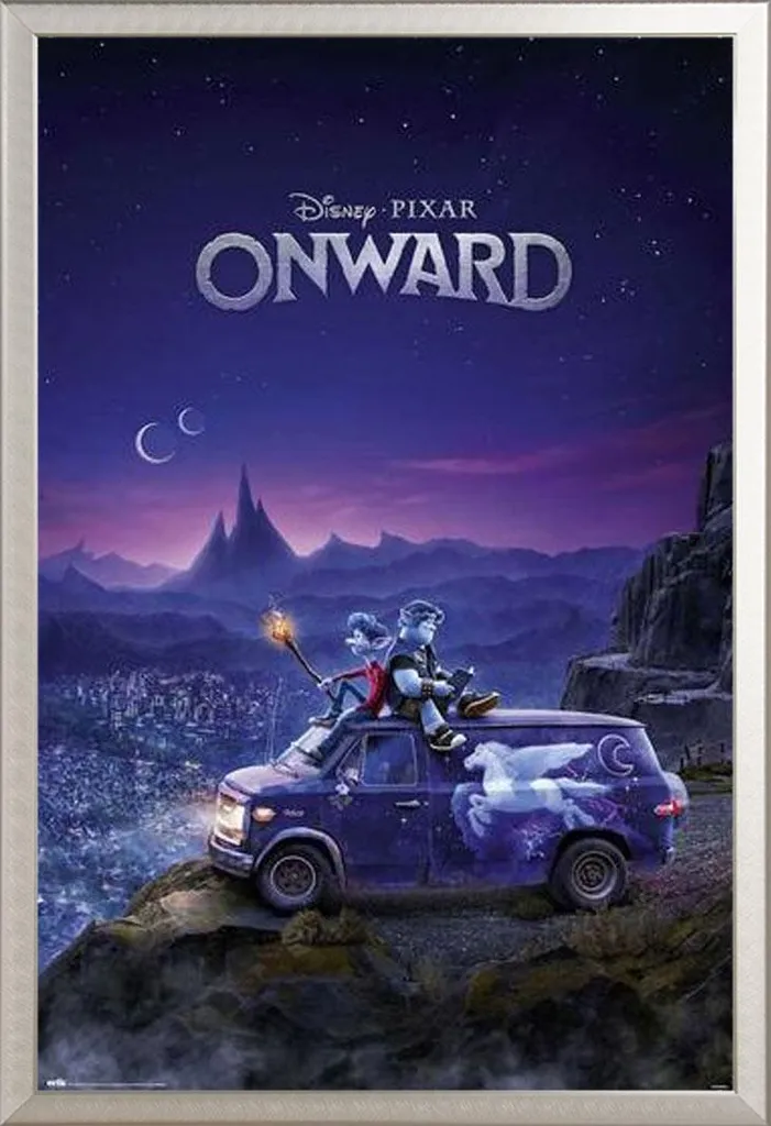 Cornice Shinsuke Maxi Argento + Poster Onward | Kit Arredo Ufficio e Casa