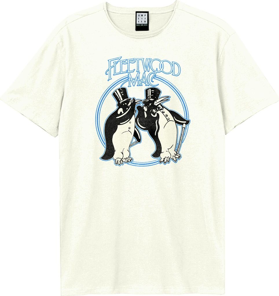 Amplified - "Penguins" T-Shirt für Herren/Damen Uni GD2017 (XL) (Altweiß)