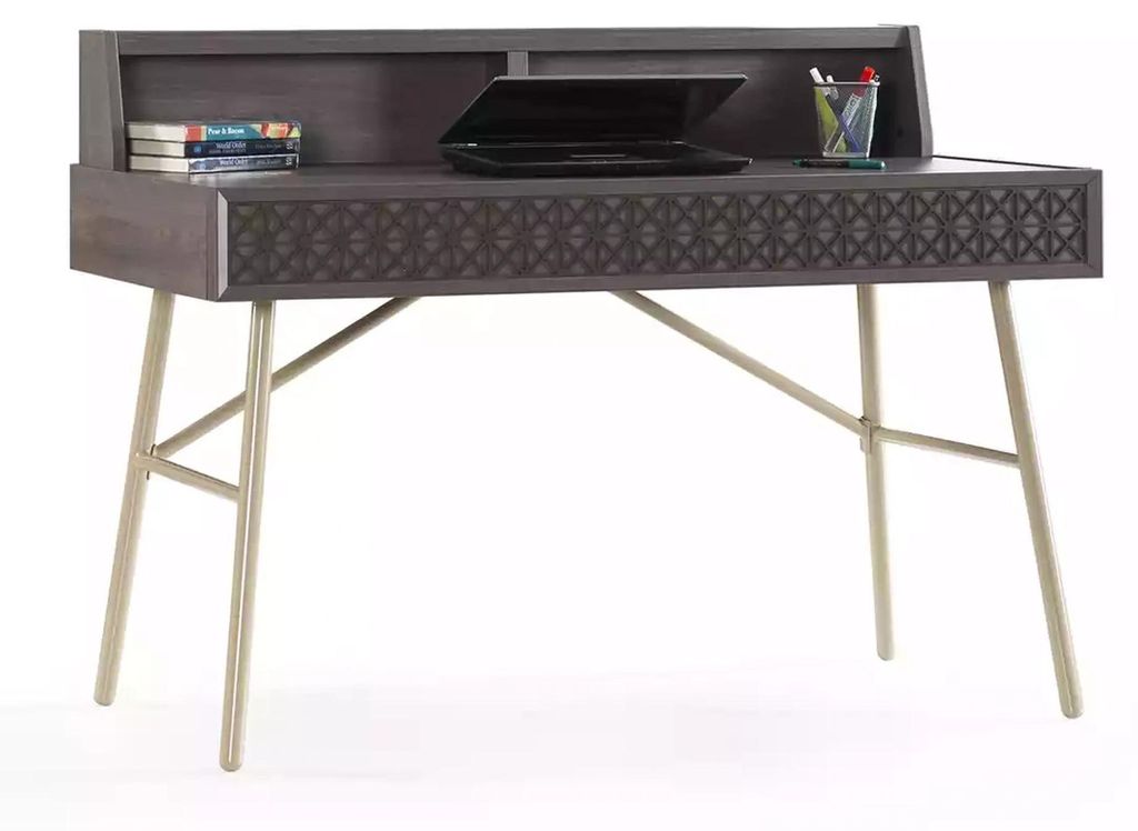 Computertisch Schreibtisch Holz Tisch Bürotisch Grau Kindertisch Luxus