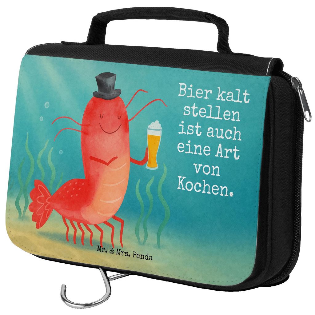 Mr. & Mrs. Panda kulturtäschchen Hummer Weizen Design - Weiß - Geschenk, badtasche, Gasthaus, Kneipe, Schminktasche, Kosmetikbeutel, Kulturtasche...
