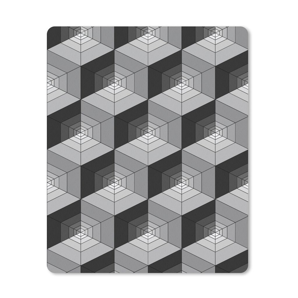 MuchoWow Mauspad Mousepad Muster - Würfel - 3D 30x40 cm - Mousepads - Maus Mat - Pad - Mausunterlage - Mausmatten