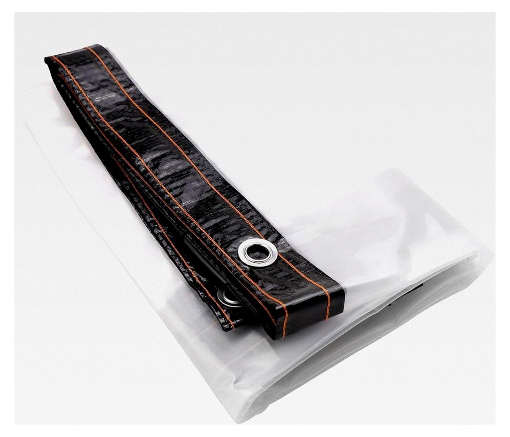 Wasserdichte Abdeckplane, 2,5 x 3 m, transparente Plane mit Ösen, verstärkten Kanten, für Gartenpflanzen und Gewächshäuser