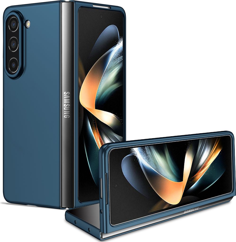 Galaxy Z Fold5 Hülle, Dünn Hart PC Kratzfeste Schutzhülle für Samsung Galaxy Z Fold 5 Dunkelblau