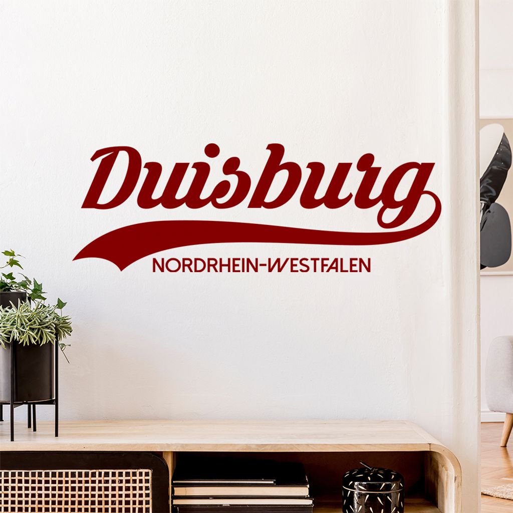 Duisburg Nordrhein-Westfalen Wandtattoo Wandaufkleber Wall Sticker - Dekoration, Küche, Wohnzimmer, Schlafzimmer, Badezimmer