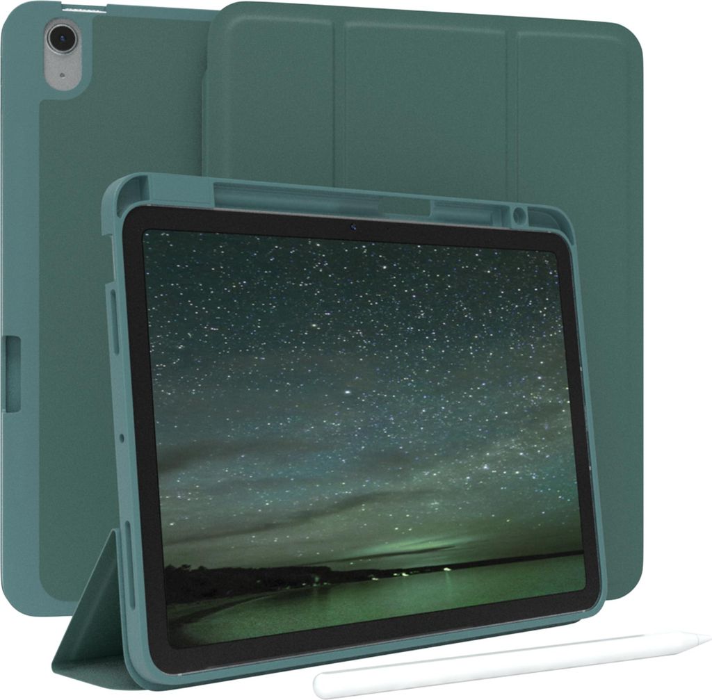 EAZY CASE Smartcase mit Stifthalter für Apple iPad Air 11 (2024) Hülle mit Stifthalterung, Tablet Cover aufstellbar 11 Zoll in Grün