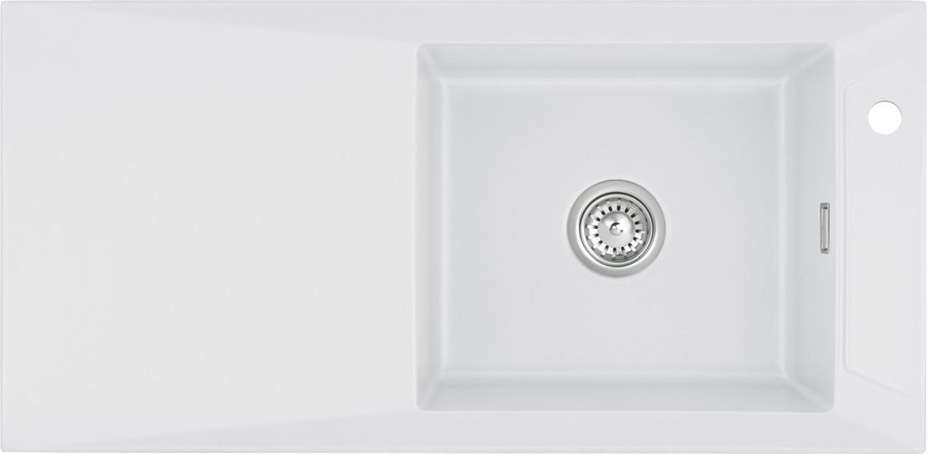 KeraDomo Spüle SIRO 100 SATIN mit Handbetätigung