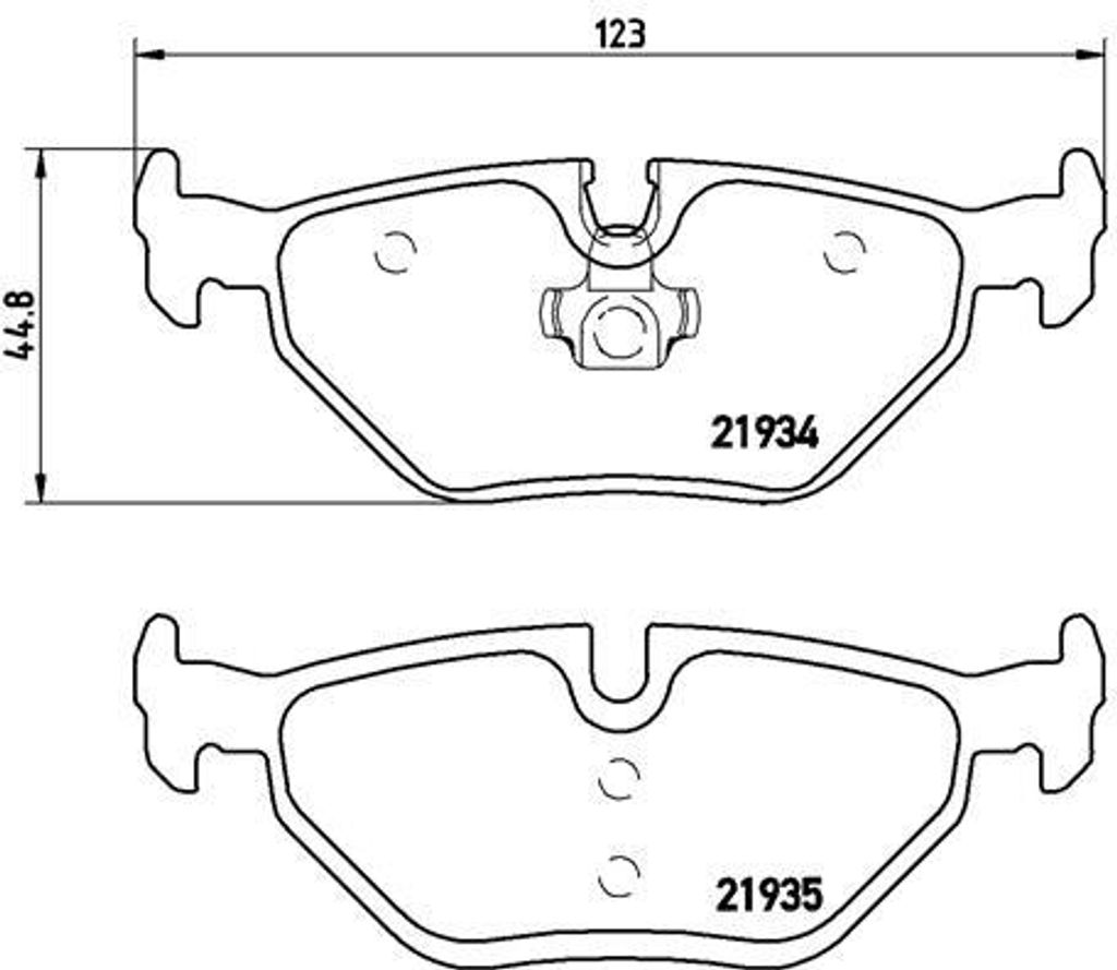 Brembo Bremsbelagsatz, Scheibenbremse Hinterachse P 06 025