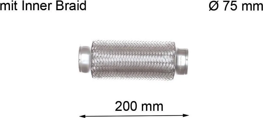 Tresse d'échappement universelle LRT 90x200 mm pour réparation moteur