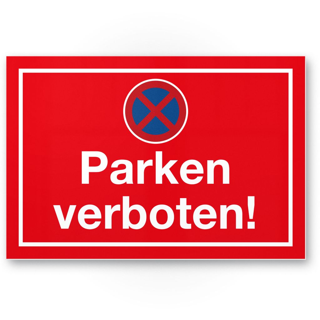 Einfahrt-Parkverbot-Schild-Aluminium-Warnschild-Parken 