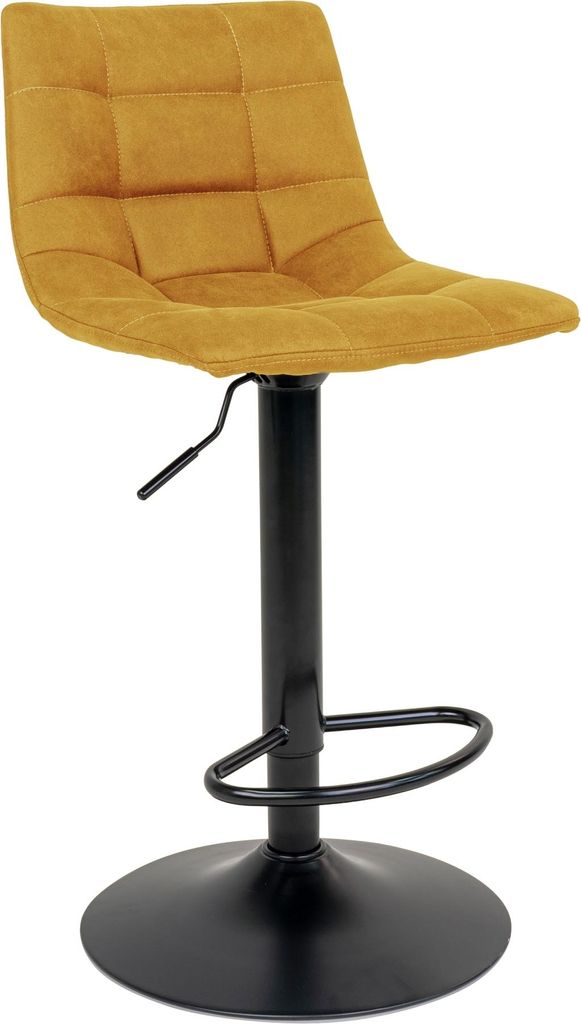 Barhocker >Middelfart< (2er-Set) in Senfgelb, Velour - 43x108x43cm (BxHxT)
