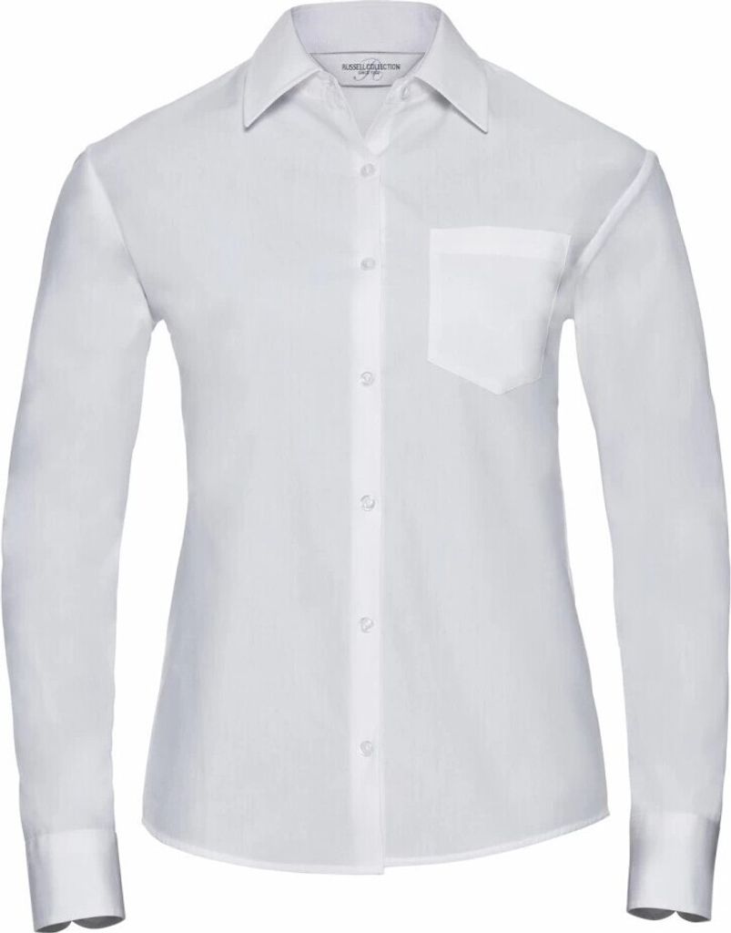 Russell Collection - Formelles Hemd Pflegeleicht für Damen Langärmlig PC5818 (36 DE) (Weiß)