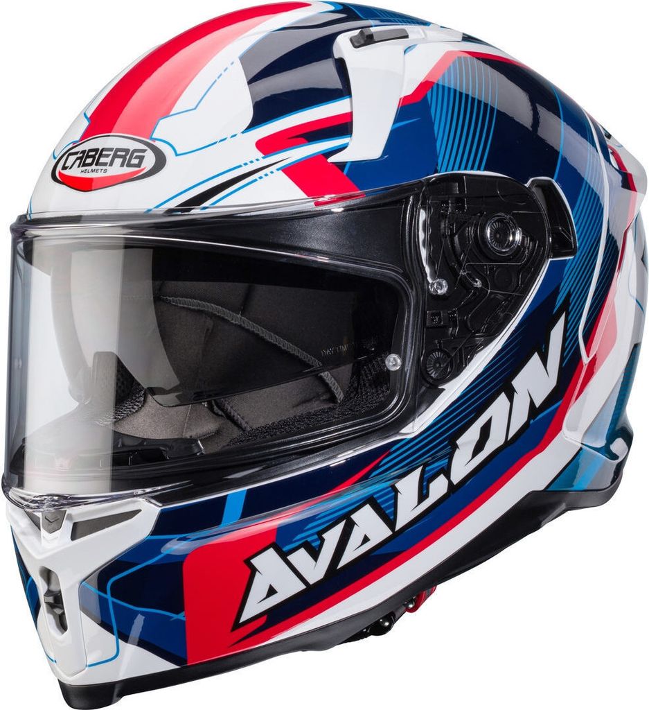 Caberg Avalon X Optic Helm, weiß/blau/rot, L (59/60)