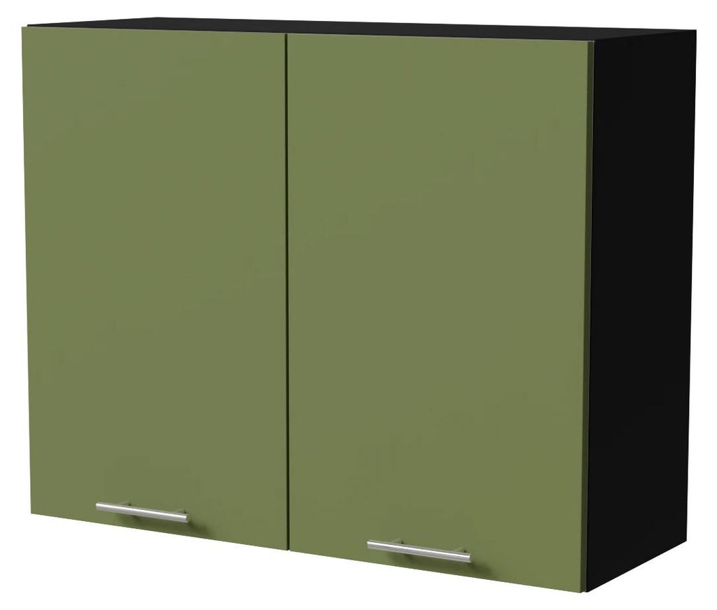 Küchenhängeschrank BRERRA 90x72cm 2-türig lackiert Farbe wählbar BR-W3/90 RAL 6025 farngrün Matt schwarz