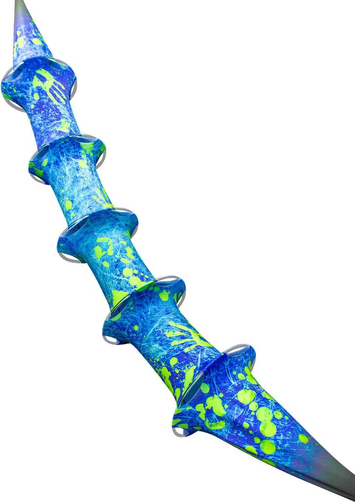 5m PSYWORK Schwarzlicht Deko Tentakel "Neon Halloween Acid Blue", Ø 40cm