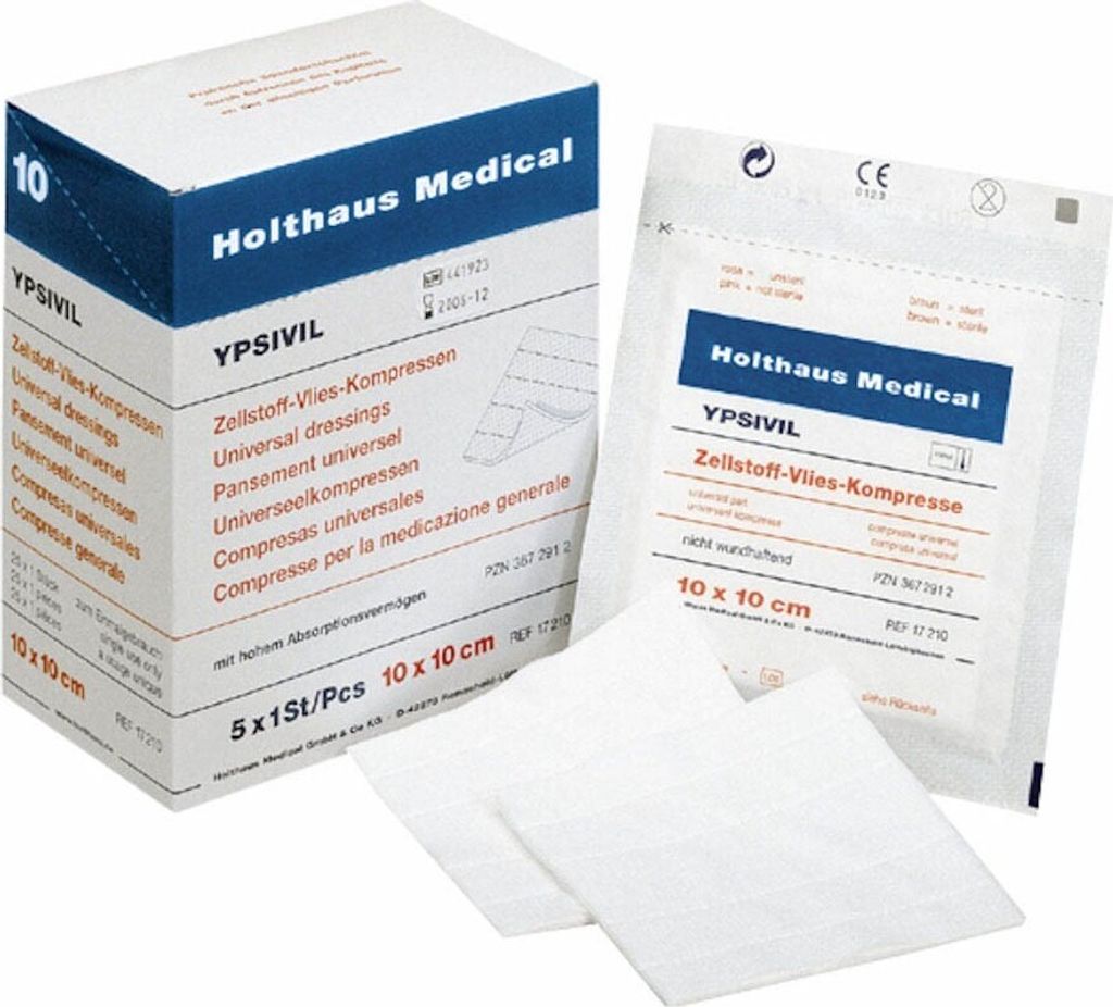 Holthaus Medical Kompressen YPSIVIL 17230 weiß 10,0 x 10,0 cm, 5 St.
