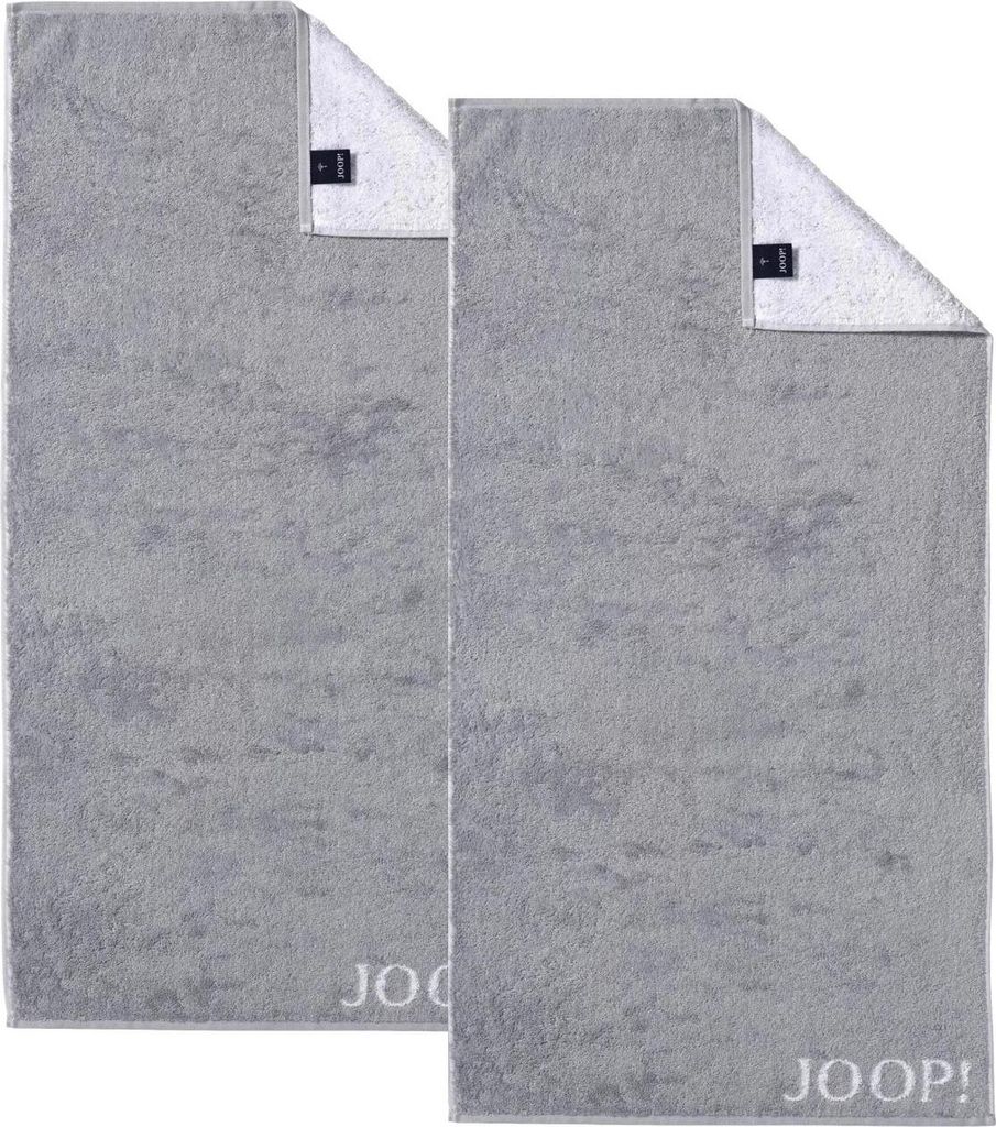2 Stück Joop! Handtuch Classic Silber Grau 1600-76 50x100