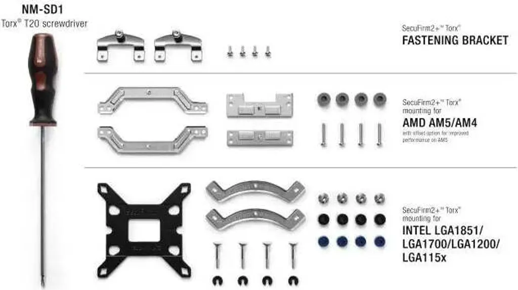 Kit de Fixation Noctua NM-M1-MP83 SecuFirm2+ Multi-supports pour CPU - 3