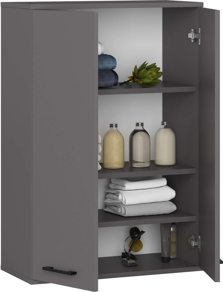 Akord Wandschrank 2-Türig Graphit 64X30X94 Cm Produktbild 