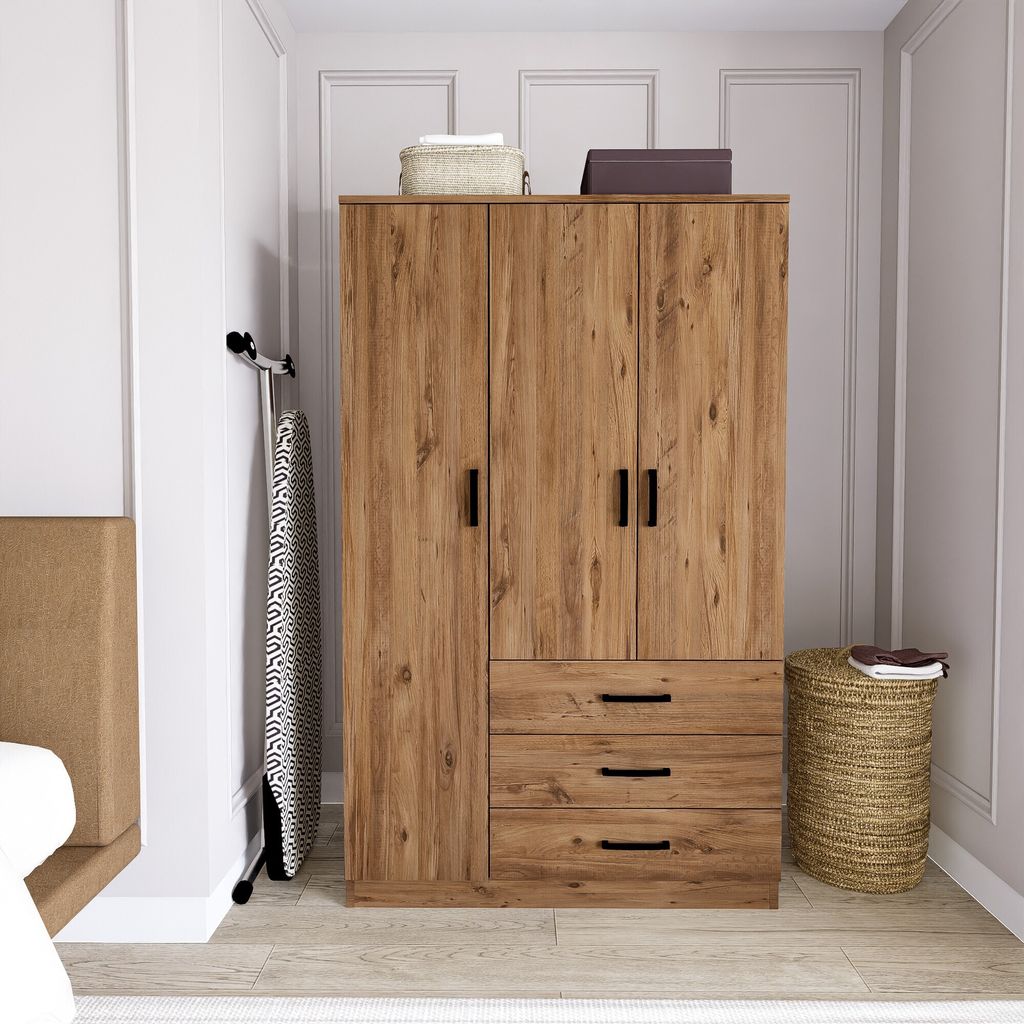 Skye Decor, Easy 1600-56, Atlantische Kiefer, Kleiderschrank, 90 x 174,8 x 47 cm, 100 % MELAMINBESCHICHTETE SPANPLATTEN