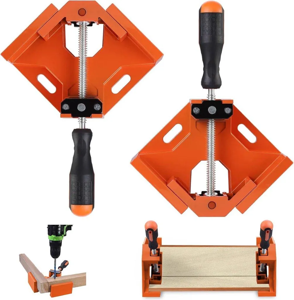 Équerre de Serrage pour Cadres et Meubles - Pinces d'Angle Orange x2 - 2