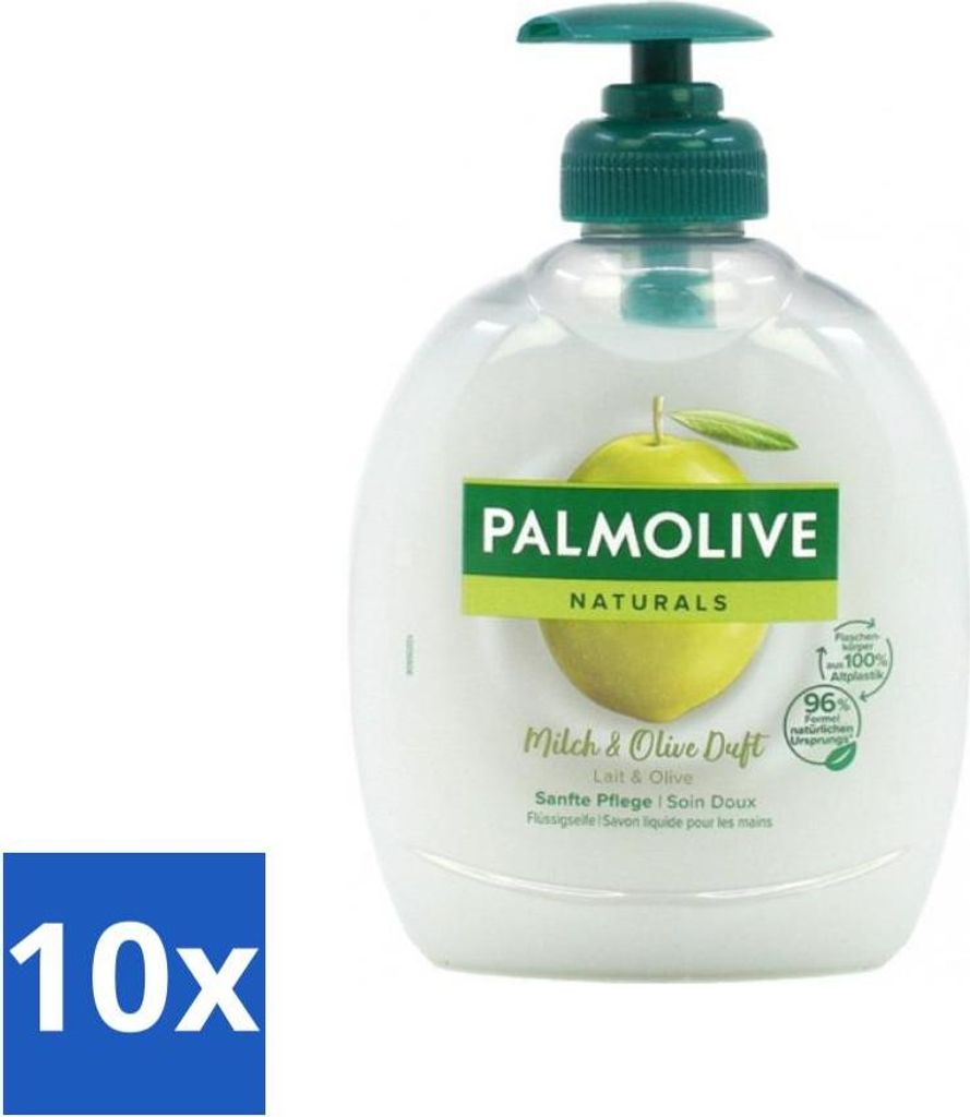 Palmolive Naturals - Handseife - Milch & Olive - 300 ml - Vorteilspack - 10 Stücke