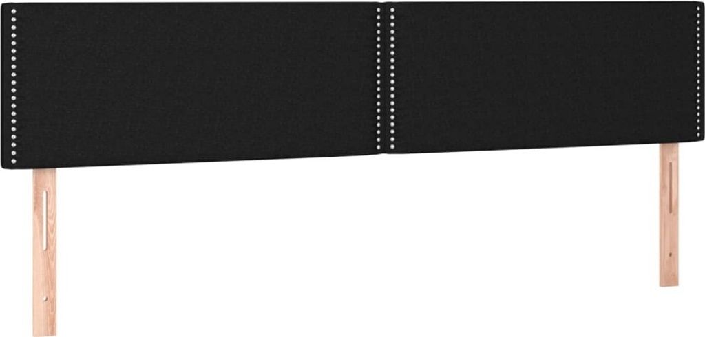 Kopfteile 2 Stk. Schwarz 80x5x78/88 cm Stoff