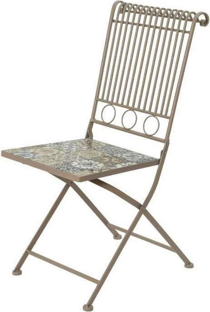 Chaise Métallique/mosaïque Couleur: Marron 45x38x90cm Image du produit 