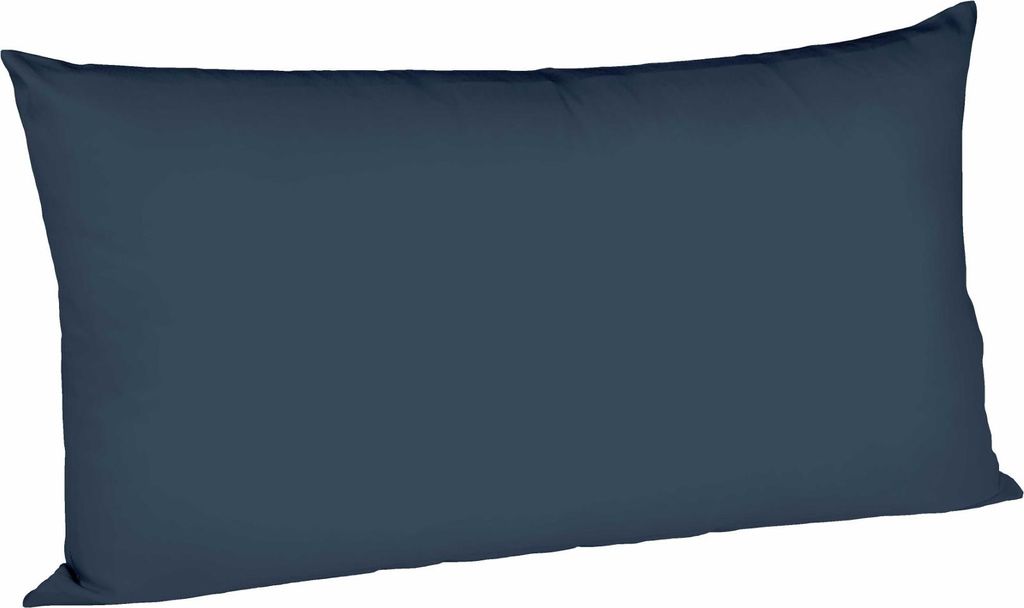 Fleuresse Mako-Satin-Kissenbezug uni colours nachtblau 6544