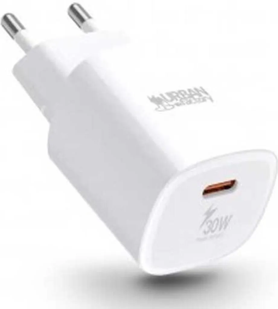 Chargeur Rapide 30W USB-C et USB-A Urban Factory Boîtier Transparent