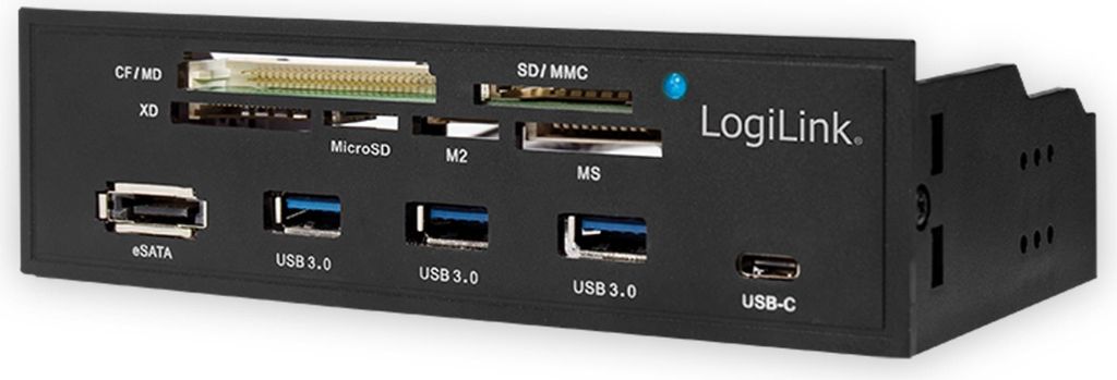 LogiLink USB HUB 3.0 mit 6-fach Kartenleser schwarz