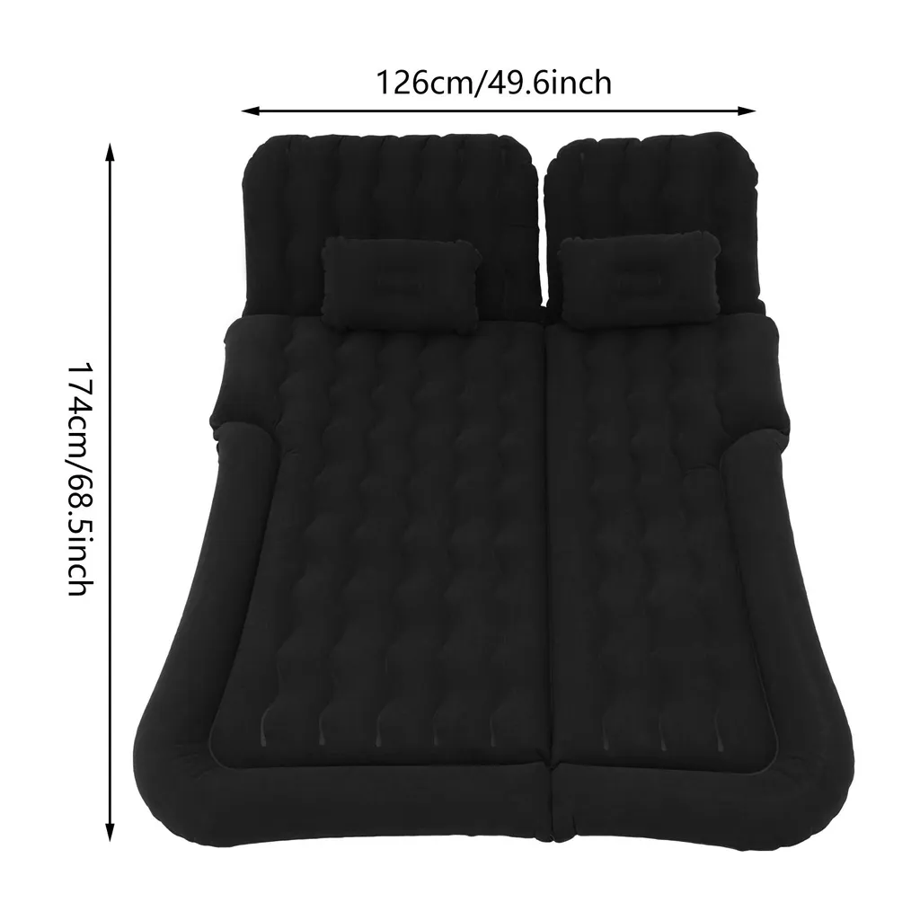 Matelas de voyage gonflable 190cm avec pompe et surface floquée douce