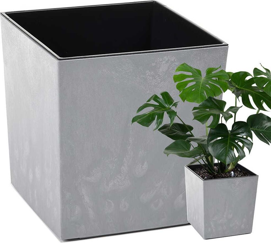 Vaso da fiori Lamela | Juka | Con inserto | Calcestruzzo Immagine del prodotto 