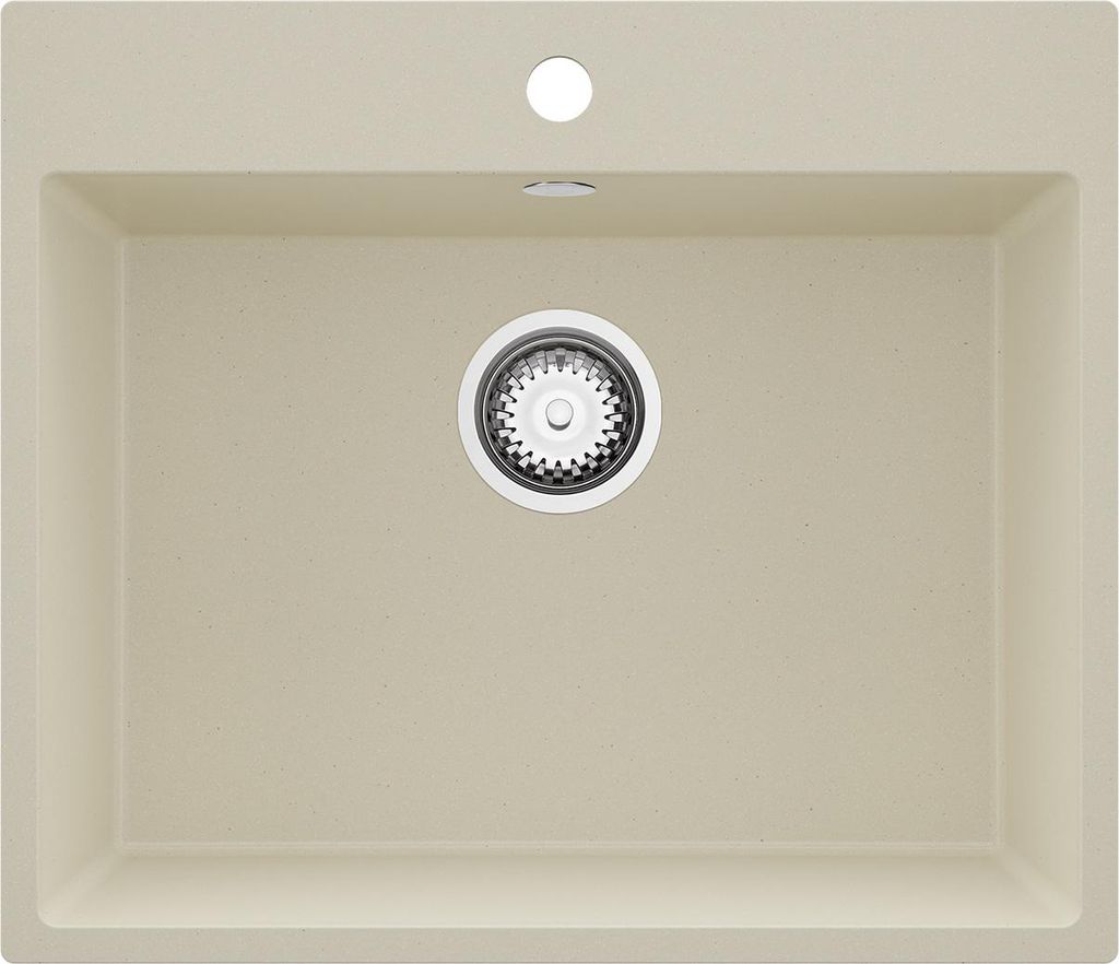 PRIMAGRAN Spülbecken Beige 58x50cm, Granitspüle 1 Becken + Produktbild 