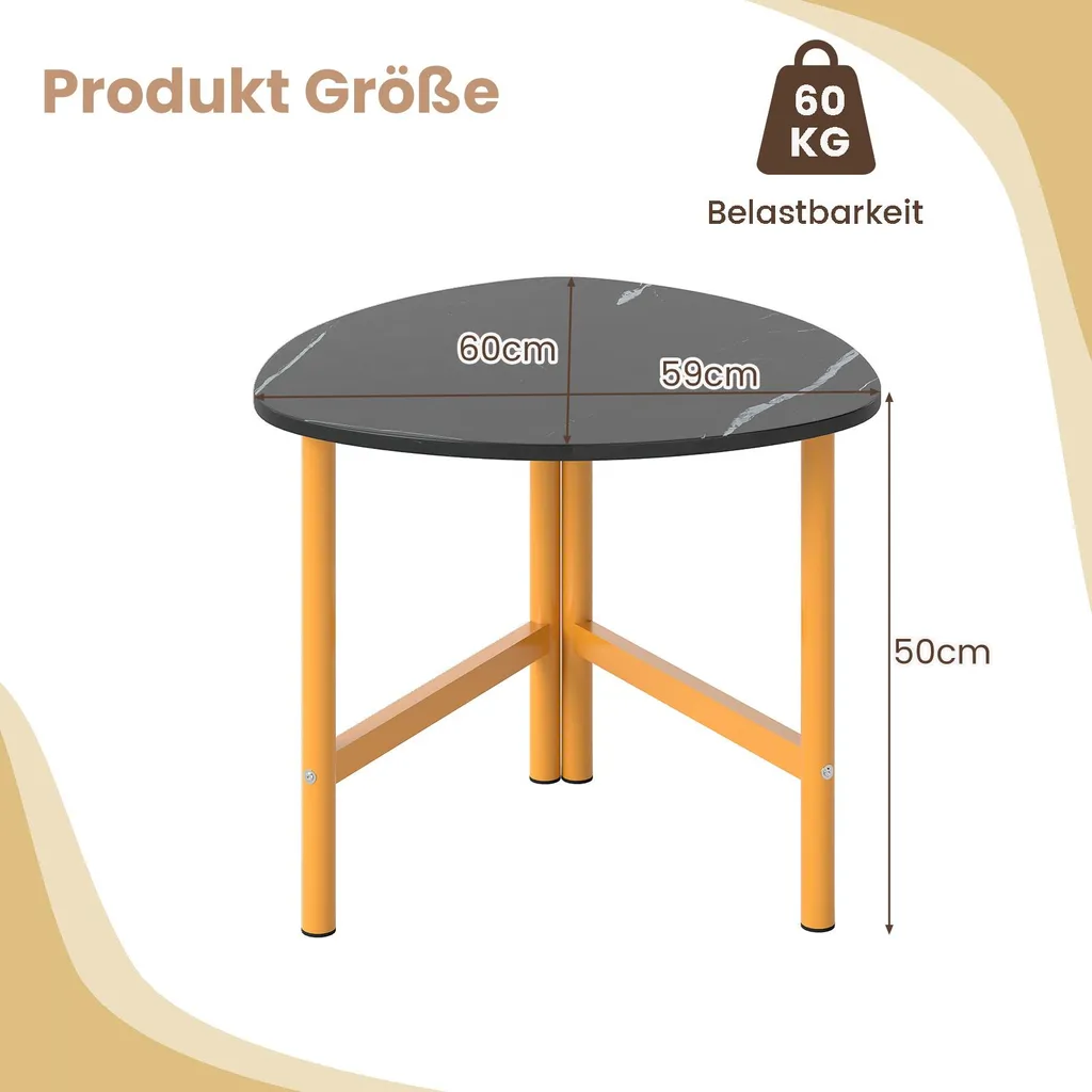 Table basse gain de place pour studio, table d'appoint bois et métal - 3