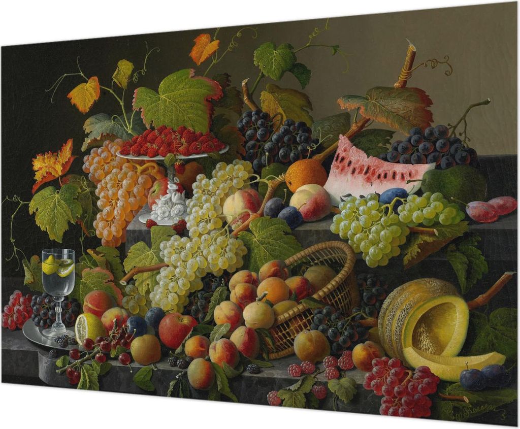 Wandtapete - Dekorative Tapete für Wohnzimmer - Tapetenfolie für Wanddekoration - 312x219 cm - Fruchtzusammensetzung