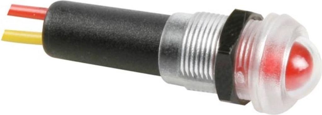 Velleman - 12VTFR - Blinkende Wasserdichte LED-Signalleuchte 12 V Rot - Schwarzes Gehäuse