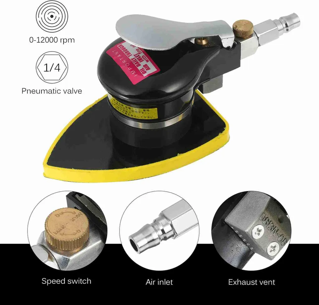Ponceuse pneumatique silencieuse ultra compacte pour petits détails