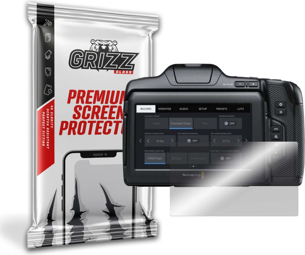 Hybrierglas GrizzGlass HybridGlass für Black Magic Pocket 6K Pro