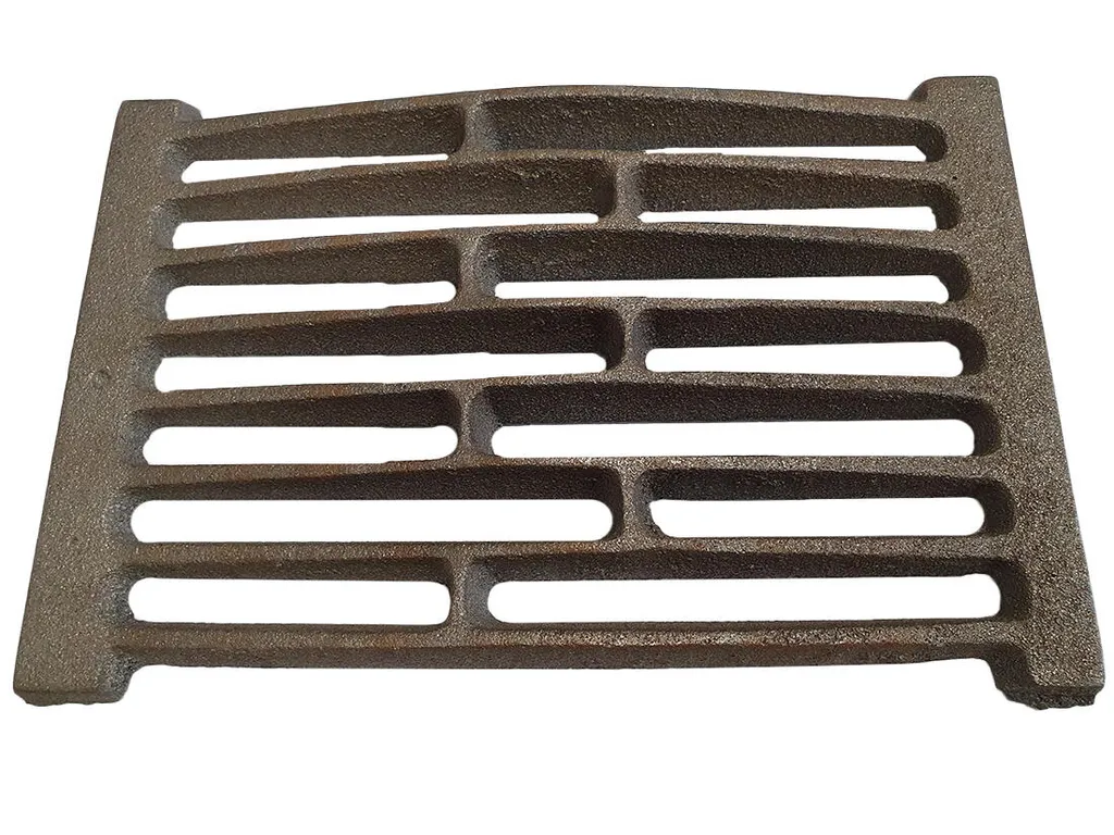 Grille plate 300x200mm en fonte robuste pour barbecue et cheminée